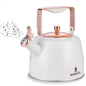 Sh2.5l Bertille Teapot 2.5 Quart Whistle Exquisite For Stovetop 18/8 Stainless Steel Stov