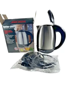 Im-170s Better Chef 1.7 Liter 7 Cup Cordless Stainless Steel Electric Tea Kettle