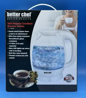 Im-175w Better Chef - 7 Cup / 1.7l 360 Degree Borosilicate Glass Kettle White