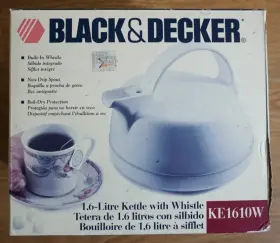 Ke1610w Black Decker And 1.6l Kettle With Whistle New