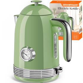 Blisswhisper Mpn-bw04 1.7l Electric Tea Kettle With Thermometer 1500w Retro Stainless Steel Hot Wa