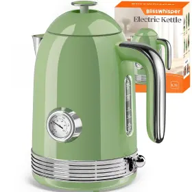 Mpn-bw04 Blisswhisper 1.7l Electric Tea Kettle With Thermometer 1500w Retro Stainless Steel Hot Wa