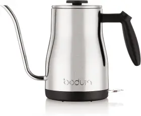 Bodum 699965445225 34oz Bistro Gooseneck Electric Water Kettle Pour Over Coffee And Tea