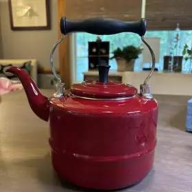 53868 Bonjour Red Tea Kettle 2 Quart Coffee And Pot