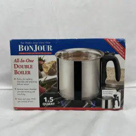 Bonjour 747660101301 Brand New All-in-one Double Boiler 1.5 Quart Stainless Steel
