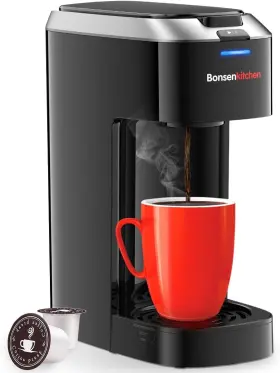 Cm3302 Bonsenkitchen Single Serve Coffee Maker Brewer For K Cup Silver