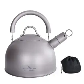 Ti1584a-ib Boundless Voyage Ibasingo 2 L Titanium Whistling Tea Kettle For Gas Stove Ultralight Water Jug