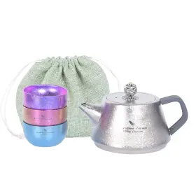 Ti3115dkettle3cups Boundless Voyage Titanium Tea Pot Coffee Kettle With Filter Lightweight Single Layer Ju