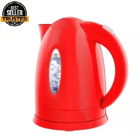 Branded 313031426474 Ovente Electric Kettle Hot Water Heater 1.7 Liter Red New