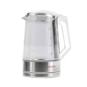 Branded Wtk1-1001-wht Electric Water Kettle W1200 White 8.4 Cups With Blue Indicator Lights