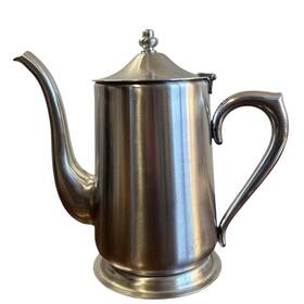 Brandware Bo-64-s Vintage 18-8 Stainless 2 Quart Coffee Tea Pot Kettle Hinged Lid Japan