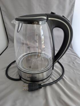 Brentwood 1900bk 1.7 L Glass Tea Kettle
