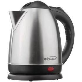 Brentwood 445023468414 1.5 L 6.34-cups Brushed Stainless Steel Electric Tea Kettle