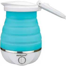 Brentwood 744110069914 3.4-cup Blue Dual-voltage Collapsible Travel Kettle