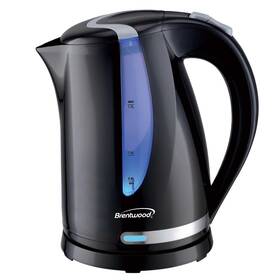 Brentwood Kt-1616bk 1 100-watt Cordless Electric Kettle With Concealed Stainless Steel Heating