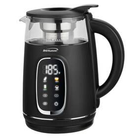 Brentwood Kt-2018bk 1 100-watt 1.7-l Cordless Digital Glass Electric Kettle With Tea Infuser