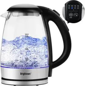 Brightown 744759671080 Electric Kettle 1.7l Hot Water Temperature Control 4 Presets
