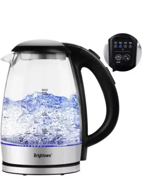 Eb-ek002 Brightown Electric Kettle Temperature Control Hot Water Boiler 1.7l - Black