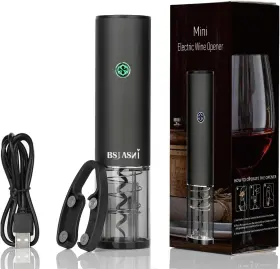 Bsj-1002 Bsj Asni Electric Wine Opener Rechargeable Automatic Bottle Ivory