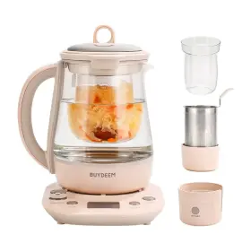 Buydeem 810059973800 Health Pot K2763-ba-pk Lite Glass Electric Kettle For Tea And Coffee Hot Wate