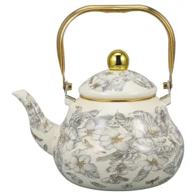 128324hl0w Cabilock Vintage Enamel Tea Kettle Floral On Steel Teapot 2l Stovetop