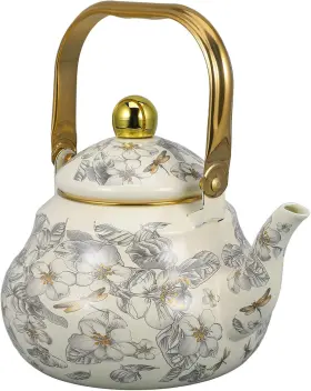 232217l12nu Cabilock 2.1 Quart Vintage Enamel Tea Kettle-enamel Quarts Multicolor