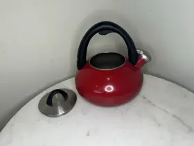 Tke4402 Calphalon Enamel Tea Kettle 2 Quart Red