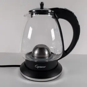 Capresso 614136334559 H2o Glass Rapid-boil Kettle 48 Oz Black/polished Chrome