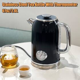Cayga Qiu-1 Stainless Steel Vintage Electric Kettle With Thermometer