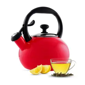 Chantal 088818097276 1.8 Quart Kettle Buttons Series Premium Enamel On Carbon Steel Whistling Eve