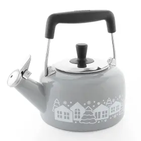 Chantal 088818117509 Sven Inch Mountain Village Enamel-on-steel Whistling Teakettle 1.4 Quart Fog G