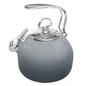 37-18s-om Chantal 1.8 Quart Enamel-on-steel Classic Tea Kettle Ombre Fade Grey