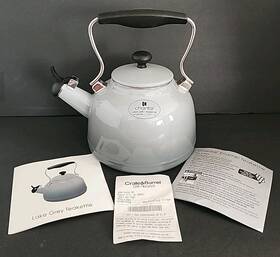 Chantal 37-lake-om Kettle Teapot 1.7 Quart Enamel On Steel Lake Grey Fade To Gray 2018 Nwt Read