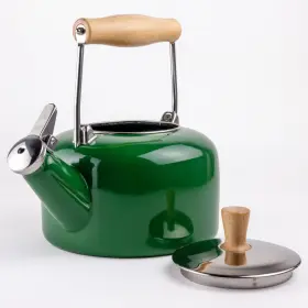 37-svenwd2 Chantal 1.4 Quart Enamel-on-steel Sven Teakettle Color Forest Green