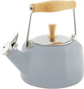 37-svenwd2-fy Chantal 1.3-liter Enamel On Steel Sven Whistling Teakettle With Handle Fog Grey