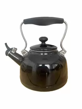 37-vint-km Chantal 1.7-quart Enamel On Steel Teakettle Black Similar To Le Creuset