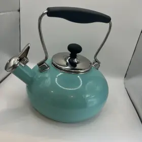 82797713 Chantal 1.8 Quart Tea Kettle Cool-touch Handle Aqua