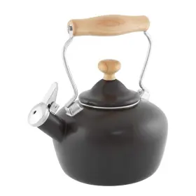 86386321 Chantal 1.8 Quart Tea Kettle Ergonomic Handle Induction Safe Matte Black Carina