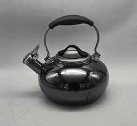 Chantal N0ne Classic Gray Graphite Color Enamel On Steel Tea Kettle Teapot Whistling