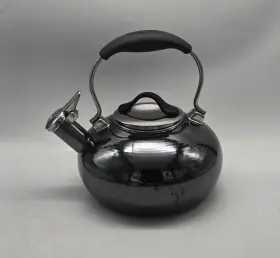N0ne Chantal Classic Gray Graphite Color Enamel On Steel Tea Kettle Teapot Whistling