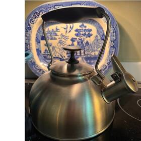 Chantal Sl37-link Brs Brushed Stainless Steel 1.8 Quart Whistling Tea Kettle