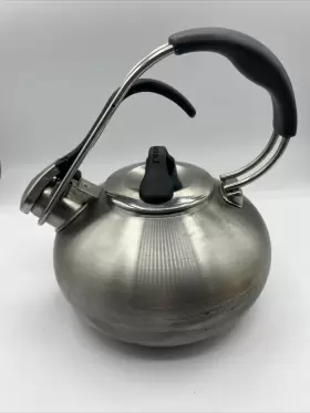 Sl37-loop Chantal Whistling Tea Kettle Brushed Stainless Loop Handle 1.8 Quart Brs