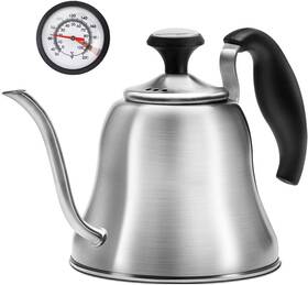 Chefbar 313104345381 Tea Kettle With Thermometer For Stove Top Gooseneck Pour Over Coffee