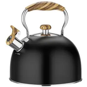 Chefbar-tea-kettle-2.5l-black Chefbar 2.6 Quart Tea Kettle Stovetop Whistling For Stove Top Food Grade Stainless St