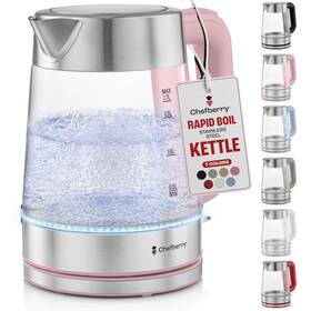 Chefberry 850056963107 Electric Kettle For Boiling Hot Tea Water 1.8l Stainless Steel Borosilicat