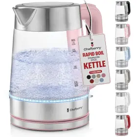 Chefberry 850056963107 Electric Kettle For Boiling Hot Tea Water 1.8l Stainless Steel Borosilicat