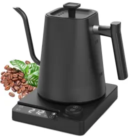 Chefess 797409297239 Electric Gooseneck Kettle 1 Temperature Control For Pour Over Coffee And