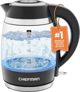 1500w Chefman 445018935945 Electric Kettle 1.8l Hot Water Boiler Removable Lid For Easy Cl