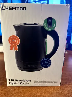 Chefman 810087843311 Electric Tea Kettle 1.8 Liter Hot Water Temperature Control W