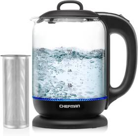 Chefman 810087846800 1.7 Liter Electric Kettle With Tea Infuser Open Box